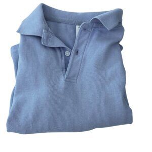 Janie and Jack Boys Size 7 Long Sleeve Polo – Baby Blue